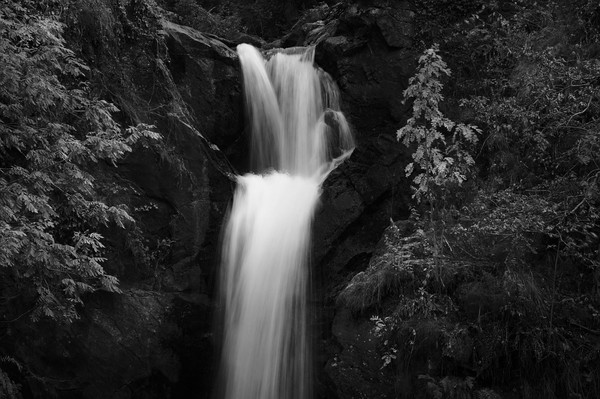 First of the three successive waterfalls at Gimel-les-Cascades in Correze France.