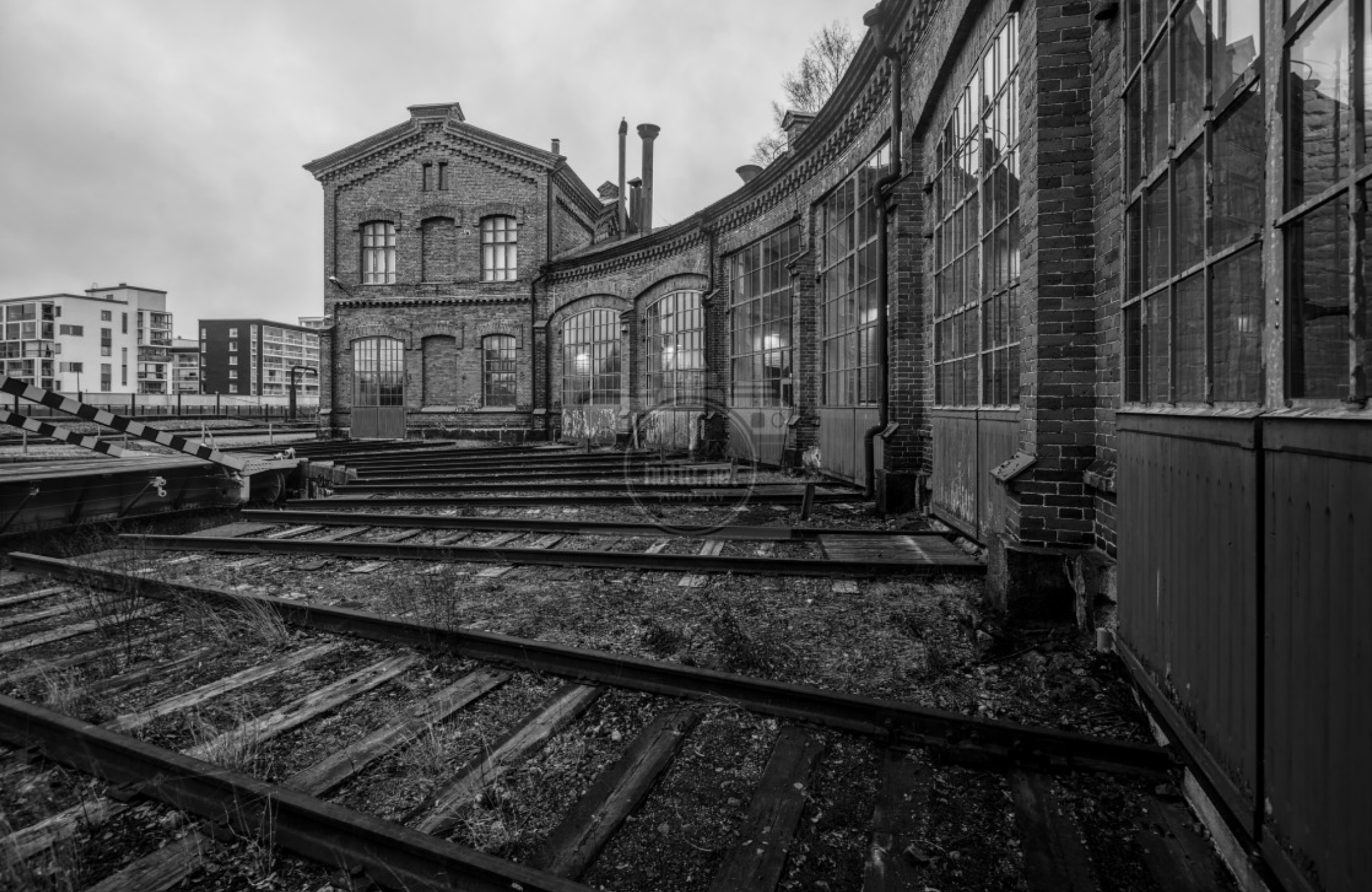 Suomen rautatiemuseon päärakennus Hyvinkäällä. Itse rakennus on peräisin 1870-luvulta.